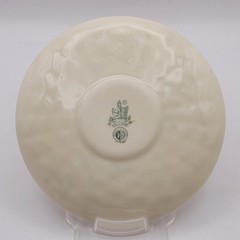 VTG Belleek Shamrock Basketweave Pattern Parian China Teacup & Saucer 1946-1981