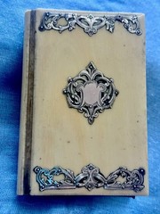 ART NOUVEAU MUSEUM QUALITY and STERLING SILVER DANCE CARD W/PENCIL ORIGINAL BOX