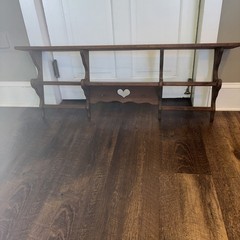 Vtg XL LARGE Wood Heart Shaped Shelf Hooks 90s Cottage Country Granny Core 48×18