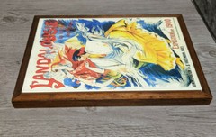 L’Andalousie By Cheret 9″x13″ French Exposition Wood & Ceramic Wall Art Plaque