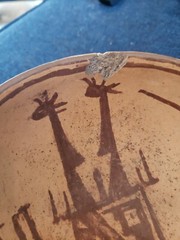 Rare Pre-Columbian NARINO VENUS WARRIOR BOWL Figural Pottery Bowl Artifact 3″x7″