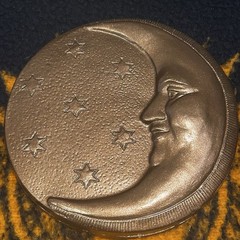 Vintage 90s Celestial Moon Gold Gallery Wall Decor Whimsigoth Witchy HTF 7”