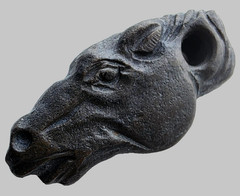 300 BC Ancient Carved Engraved Gemstone Pendant Medallion Amulet Horse Head