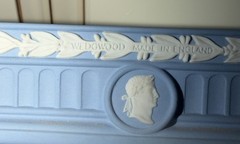 Vintage Wedgwood Jasperware Pen Tray Blue Julius Ceasar