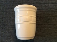 Longaberger Pottery Woven Traditions Ivory Bathroom Tumbler – Awesome!