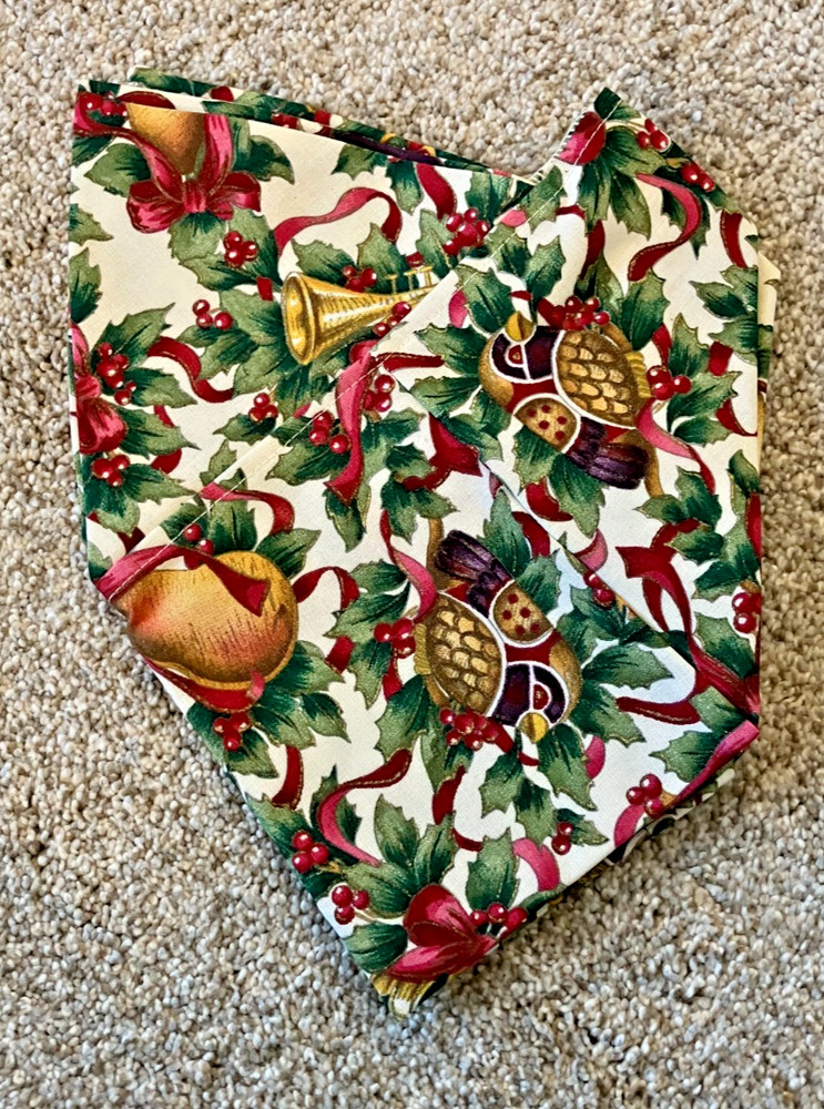 Longaberger 2000 Deck the Halls Basket 12 Day of Christmas Fabric Liner ~ New!