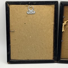 Vintage Foil Back Reverse Painted Pairs With The Courtship NY Silhouettes 4×6