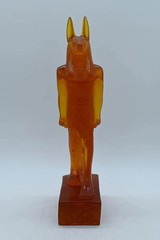 Rare Ancient Egyptian Antique Statue God Anubis Afterlife Amber Stone Egypt BC