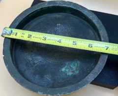 Islamic Seljuk Leaded Copper Etched Dish incised a Kufic inscription