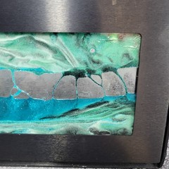 RARE Exotic Sands Moving Sand Art By William Tabar Black Metal Frame USA Made