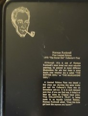 1975 Norman Rockwell Butter Girl Tray New In Box Norman Rockwell unused