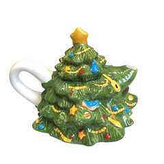 Christmas Tree Ornaments Tea Pot Festive Holidays Vintage Unbranded 5 inch