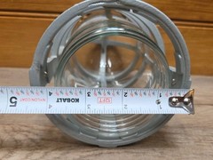 Cast Aluminum Light Bulb Cage & Glass Insert Type Lamp Industrial MCM