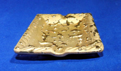 Vintage Un marked Weeping Bright Gold. 22K Gold Ashtray Hand Made in USA
