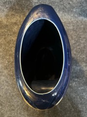 Vintage 1940s Cobalt Blue Ceramic Refrigerator Pitcher Art Deco Style