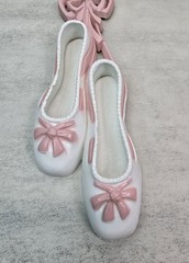 Unbranded Vintage Pink Off White Ballerina Shoes Wall Decoration 90s Ballet
