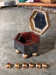 Custom-Crafted Set of Occult Divination & Astrological Dice With Planetary Altar