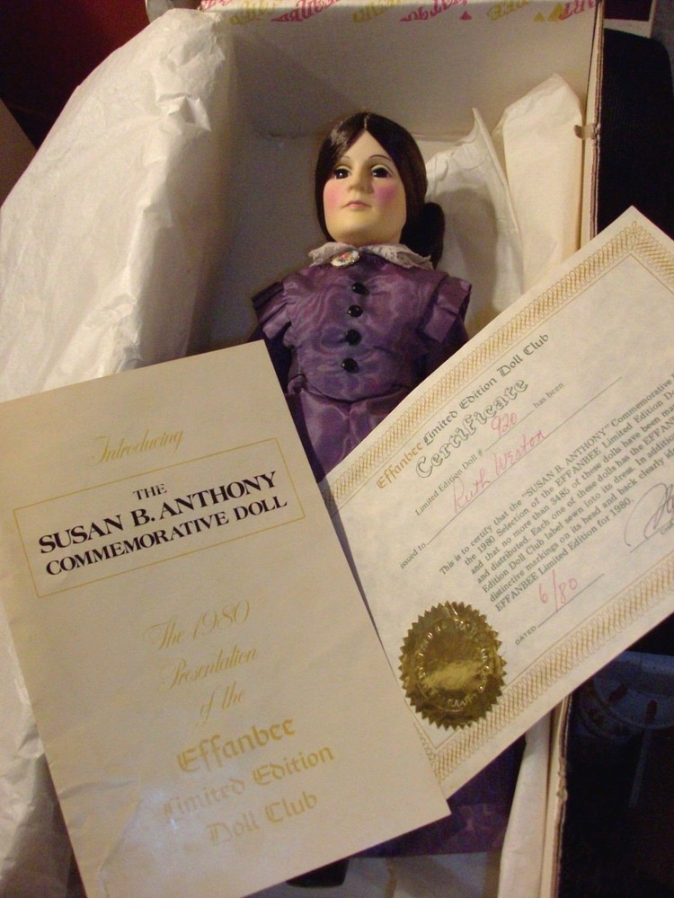 Nice Gift: NIB VINTAGE Certified Effanbee Susan B. Anthony Doll, No 920 1980