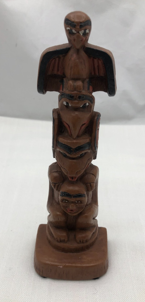VINTAGE SHAMANS THUNDERBIRD WHALE And BEAR TOTEM POLE British Colombia