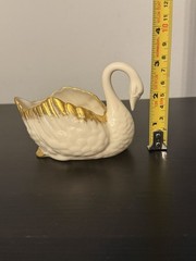 Vintage Lenox Swan Blue Logo 24K Gold Wings Paddle Foot Made In USA