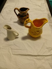 3 Decorative Collectable Mini Pitchers, Unbranded, 2.5″smallest To 4″ Tall Big