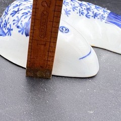 Blue & White Ceramic 6″ Fish Wall Hanging By Sigma The Tastesetter Vintage Decor