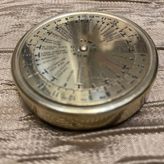 Vintage Brass World Time Zone Calculator – 1990’ Decor