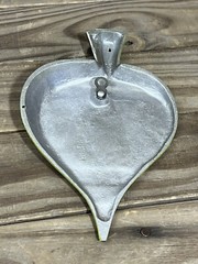 AS-IS Vtg HODA Wall Hanging Lamp Bellows Cast Aluminum Green Decor Hoda Lot 2