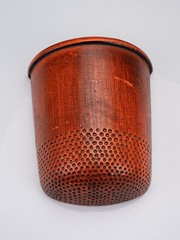 Metal Red Painted Thimble Wall Pocket Wall Mounted