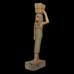 Egyptian Artifact Figurine Rare Statue of Pharaonic Offering Bearer Authentic BC