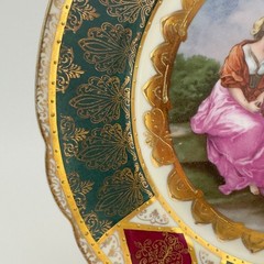 Neoclassical Antique Royal Vienna Porcelain Cabinet Plate Beehive Mark