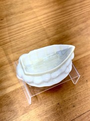Vintage Belleek Ireland Porcelain Boat Dish Ashtray Luster Glaze