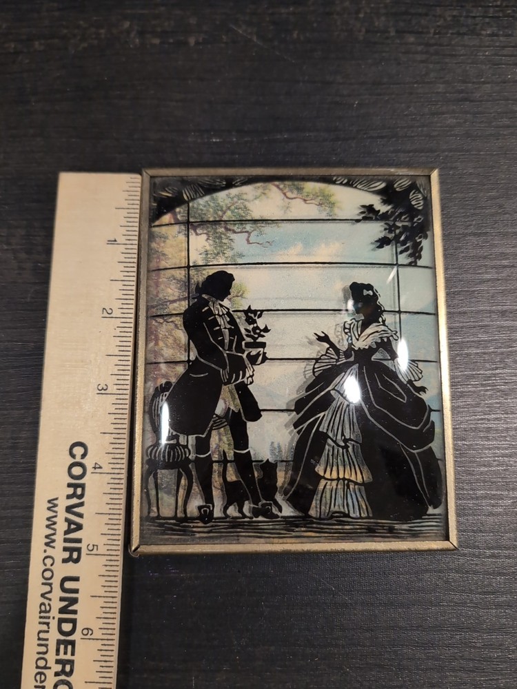 Vintage 1940’s Reverse Art Glass Sillouette