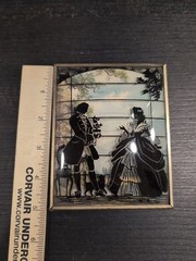 Vintage 1940’s Reverse Art Glass Sillouette