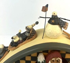 Vtg Williraye Studio Winter Time Fun 2000- NO CLOCK – Replaced clock with Santa