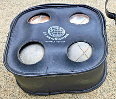 Vtg French Petanque Boules / Bocce 4-Piece Set | La Meridionale Marseille Cruise