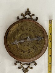 Antique Calendar Astrological Art Horoscope Wall Hanging Decor Broken ***