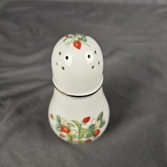 Vintage Avon Strawberry Porcelain Sugar Shaker – 22K Gold Trim , Made In Brazil