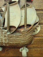 Vintage Nautical Cast Aluminum Clipper Ship Doorstop Valcast 12 1/2” Mancave