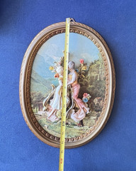PAIR Vintage ITALIAN Empire 3-D Wall Plaques Rococo Made in Italy Victorian