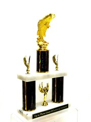 LARGE MOUTH BASS, FISHING TROPHY, BASS TROPHY 12 COLORS 2POST