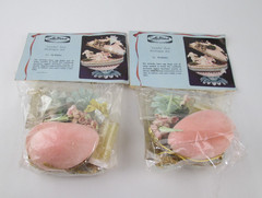 VTG Lot of 2 1973 Walco Panorama Egg Ornament Kit Lamb Egg Easter Spring Craft