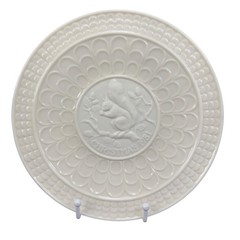 Belleek Christmas 9inch Plate Dish Fine Porcelain 1981 Red Squirrel Ireland VTG