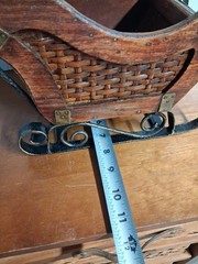 VINTAGE RUSTIC SLEIGH METAL TWIGS WOOD,DECORATIVE ITEM,HEAVY,STUDY