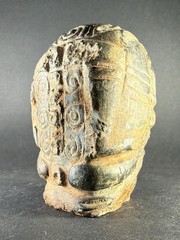RARE ANCIENT PRE COLUMBIAN DENSE STONE CARVED TRIBAL STATUE FIGURINE C 600-900AD