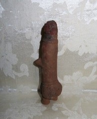 A RARE 13 to 15th Century Pre-Columbian Pottery in the form of a Footed Phallic