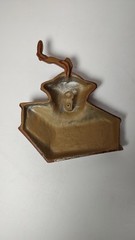 Vintage Sexton Cast Metal Hanging Wall Decor 4 Piece Orange