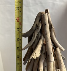 Vtg Large 25″ Driftwood Xmas Pine Tree Hand Crafted Wood Sticks Folkart Rustic