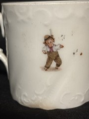 Antique Charlie & Charlotte Porcelain Childs Nursery Rhyme Cup