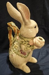 Fitz & Floyd Fauna and Flora 2003 Teapot Rabbit Tea Bunny Spring RARE